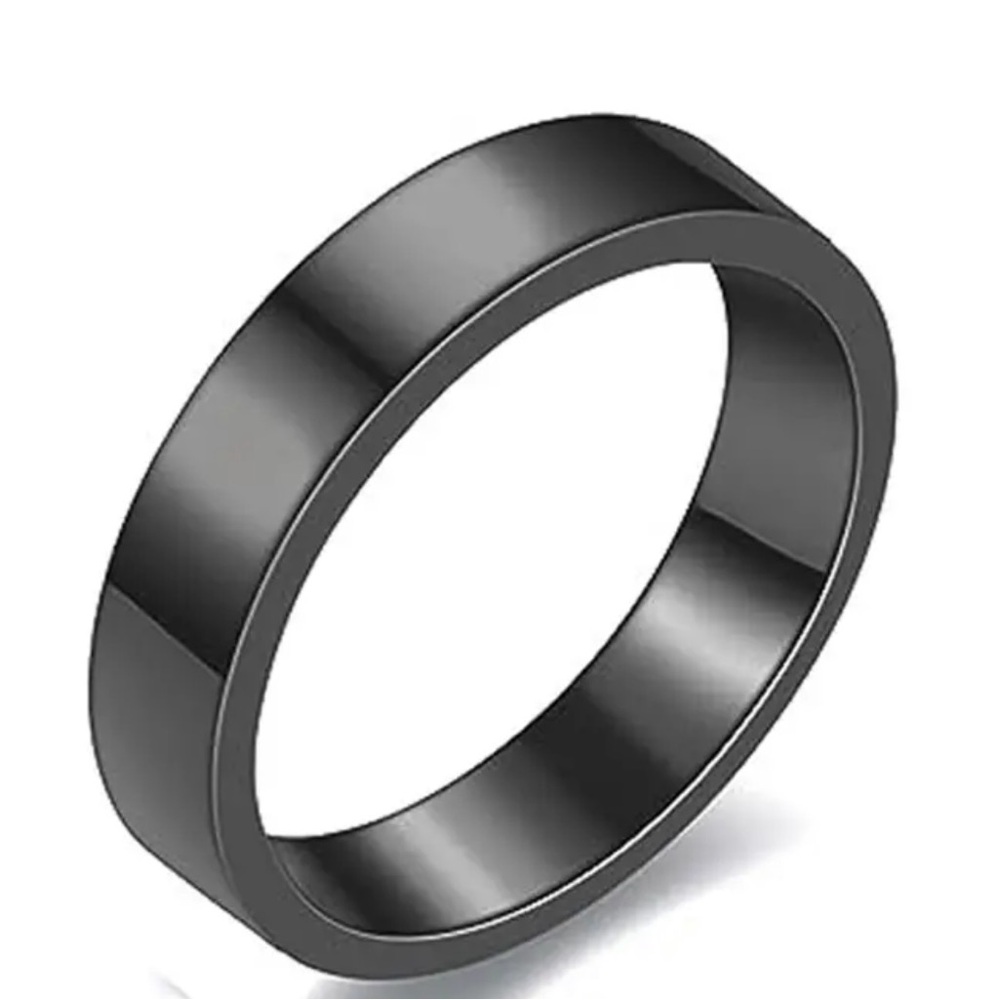 Stainless Steel Black Matte Finish Band Size 11
